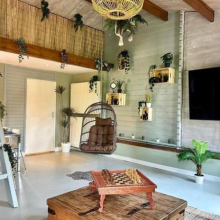 Jungle Style Lodge With Jacuzzi ,Sauna And Garden Near Amsterdam Vijfhuizen Luaran gambar